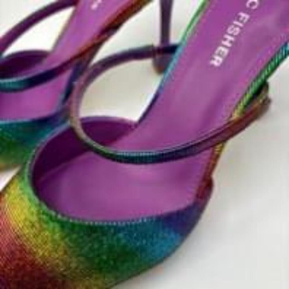Women's Marc Fisher Multicolor Heels Size 6M - Picture 7 of 9
